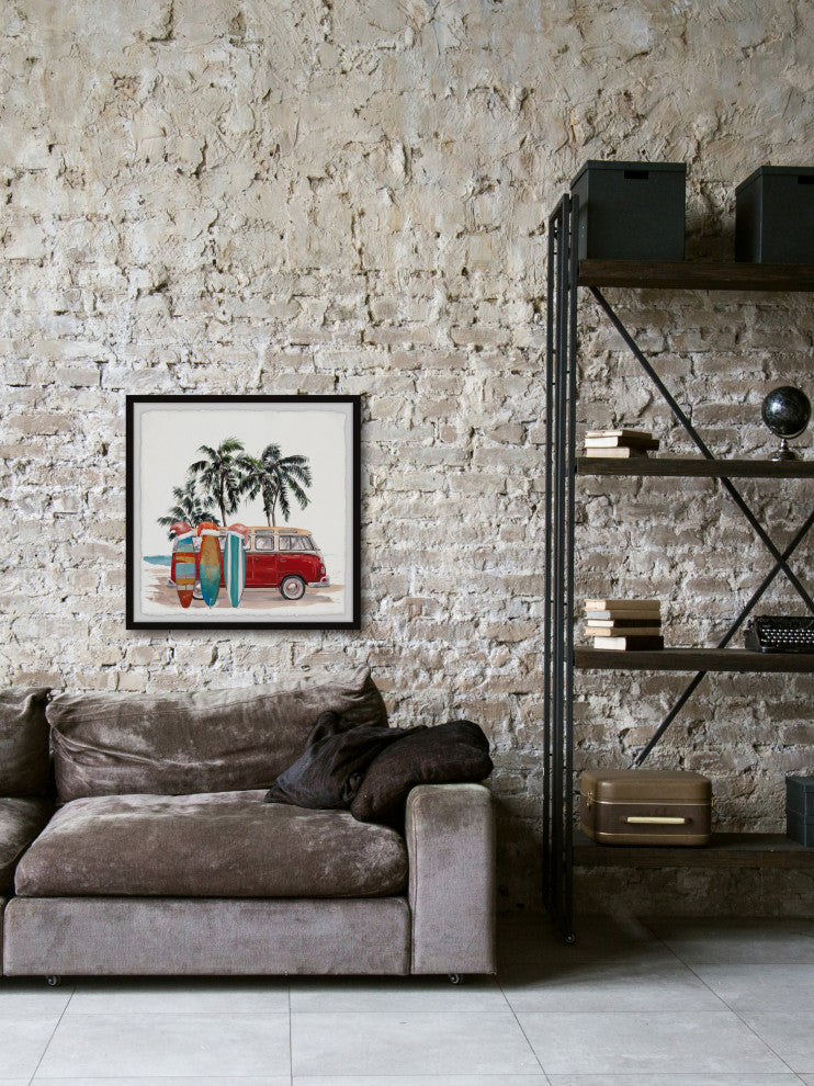 "Have a Very Beachy Christmas" Framed Painting Print, 32x32