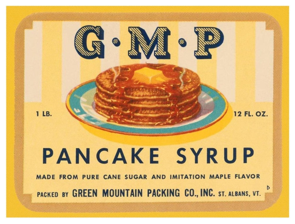 "G.M.P. Pancake Syrup" Digital Paper Print by Retrolabel, 42"x32"