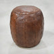 Solid Handmade Leather Pouf, 14x14x14