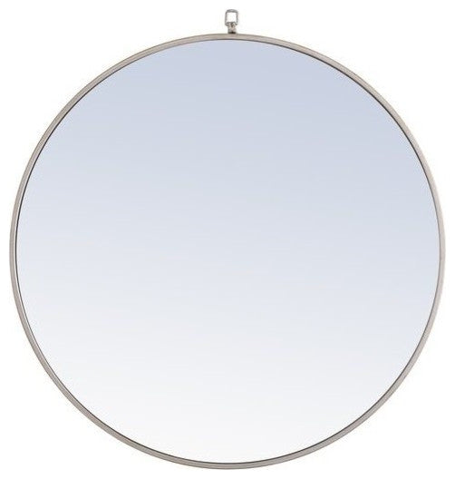 Elegant Eternity Metal Frame Round Mirror