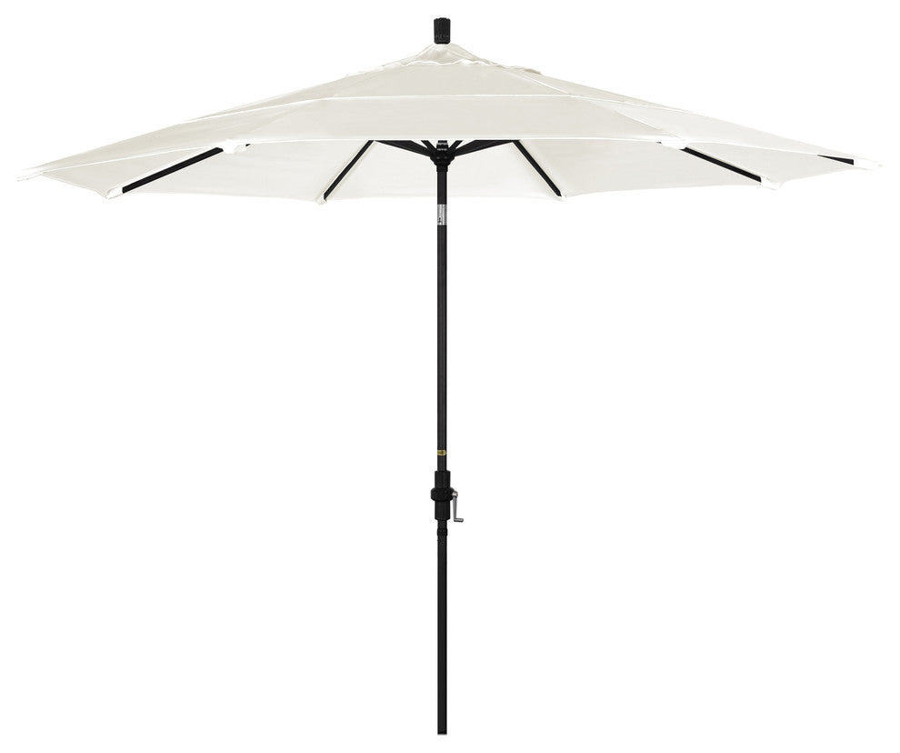 11' Aluminum Umbrella Collar Tilt Matted Black, Canvas