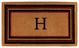 Esquire Monogram Doormat, Extra-Thick 18"x30", Letter H