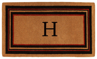 Esquire Monogram Doormat, Extra-Thick 18"x30", Letter H