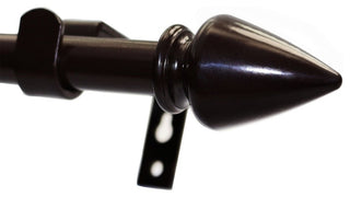 Adjustable Lance Drapery Rod Set, 48"-84", Bronze