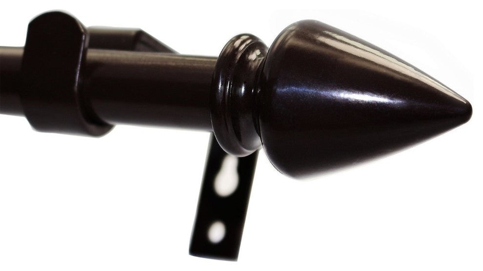 Adjustable Lance Drapery Rod Set, 48"-84", Bronze