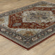 Augustus Center Medallion Indoor Area Rug, Red, 5'3"x7'6"