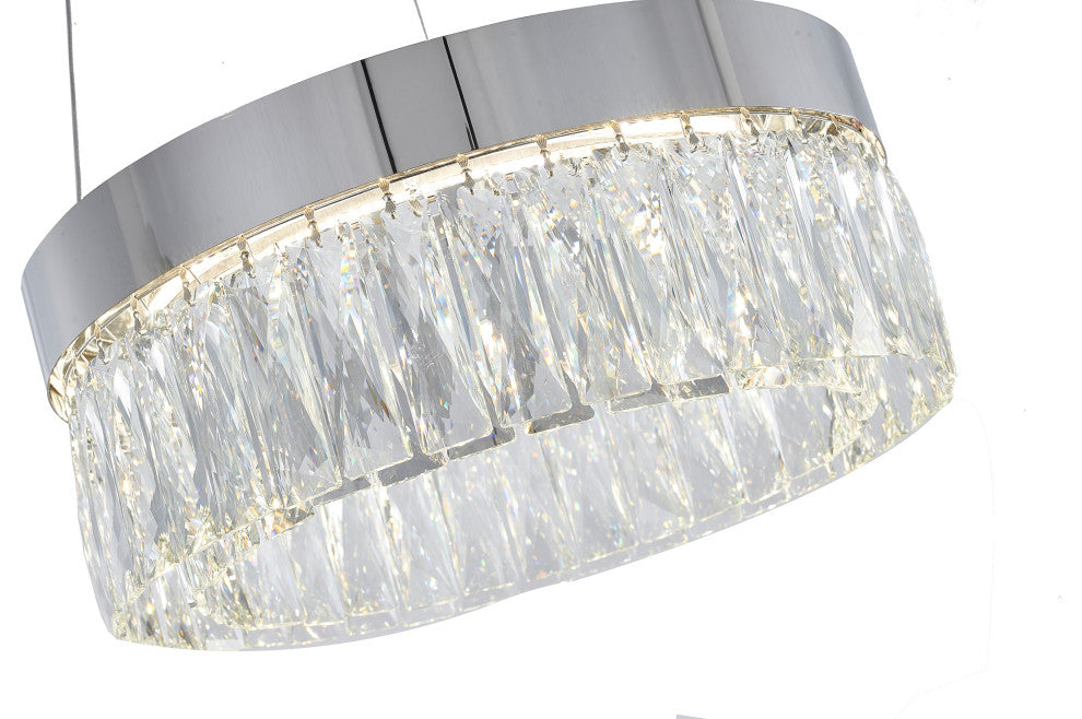 Bethel International FT94C24CH 1-Light LED Chandelier, Chrome