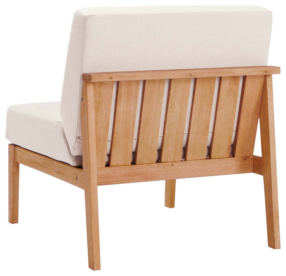 Lounge Sectional Sofa Chair Set, Wood, Brown Natural Taupe Gray, Modern, Outdoor