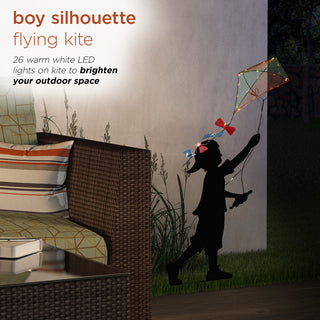 Alpine Solar Boy Silhouette Flying Kite Decor, 41"