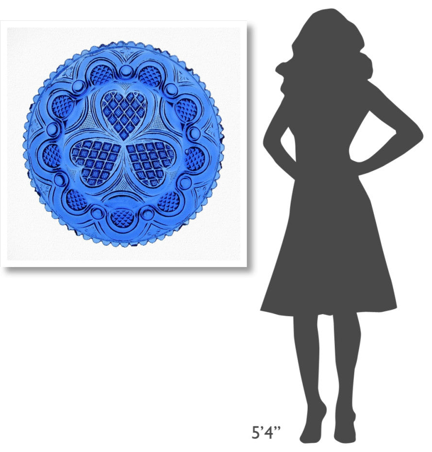"Roman Rosette Tea Plate" Print 19th Century American Glassmaker, 38"x38"
