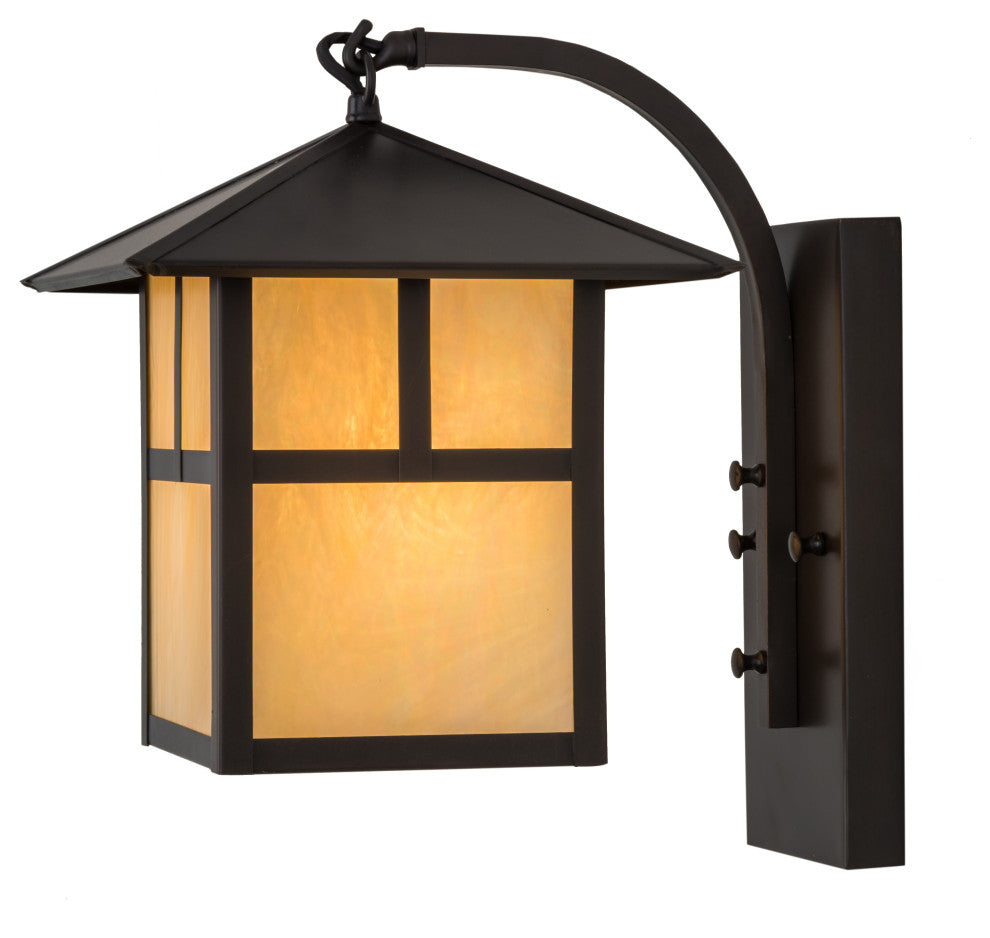 9W Seneca T Mission Curved Arm Wall Sconce