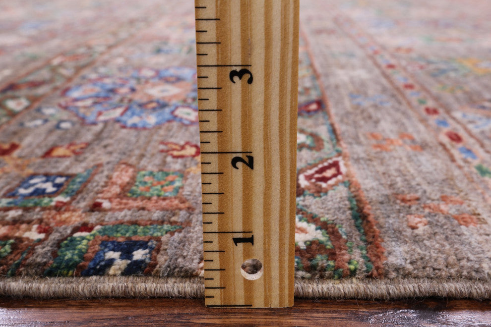 4' 0" X 6' 0" Tribal Khorjin Handmade Wool Rug Q8354