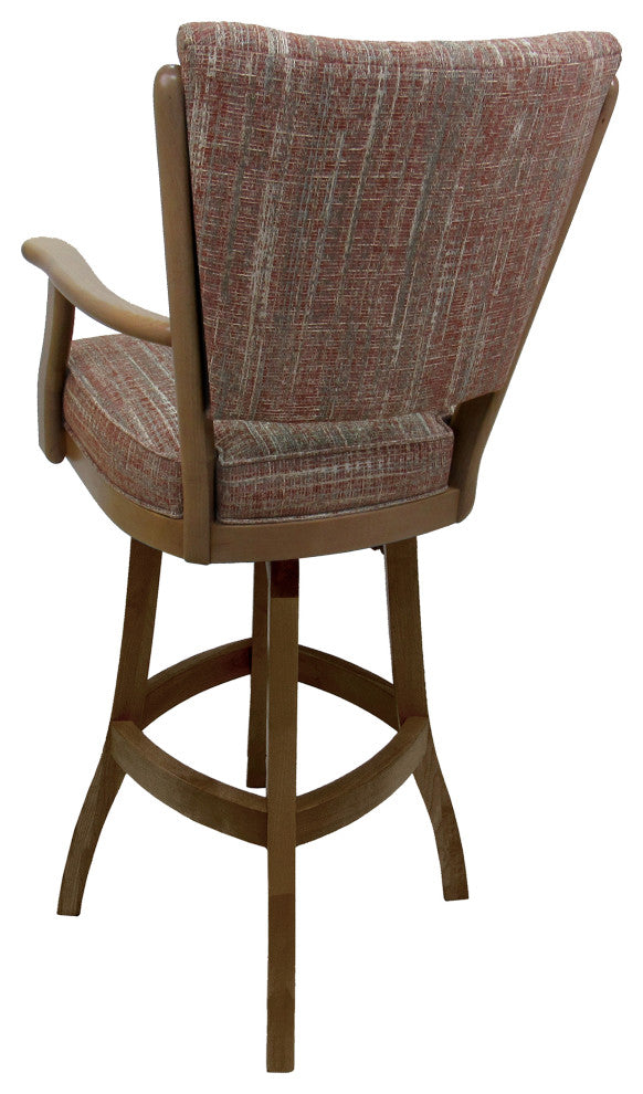 Classic Counter Stools, Watusi Madder, Light Oak, 26"