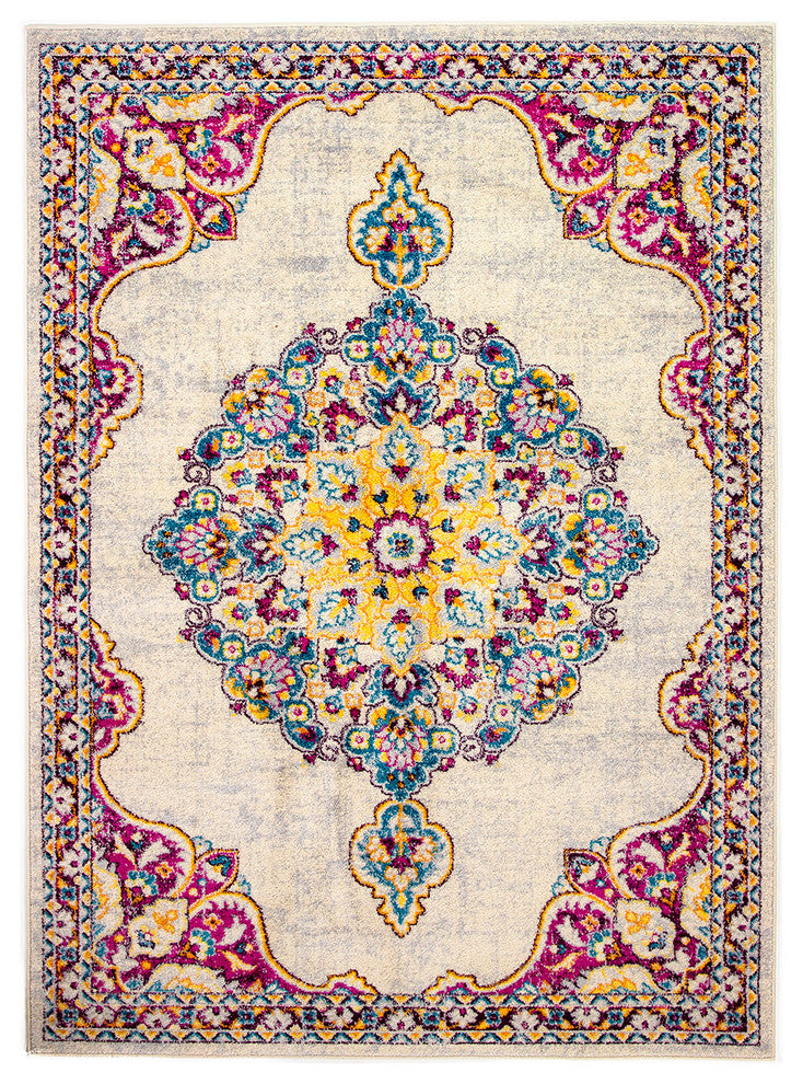 Turpin Bohemian Traditional Rug - Pink - 7' 10" X 9' 10"
