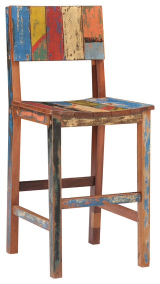Bar Stool, Made from Recycled Teak Wood Boats