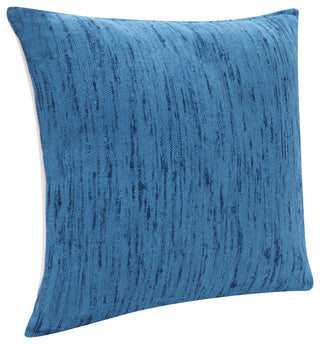 Stacy Garcia Blue Linen Handmade Throw Pillow