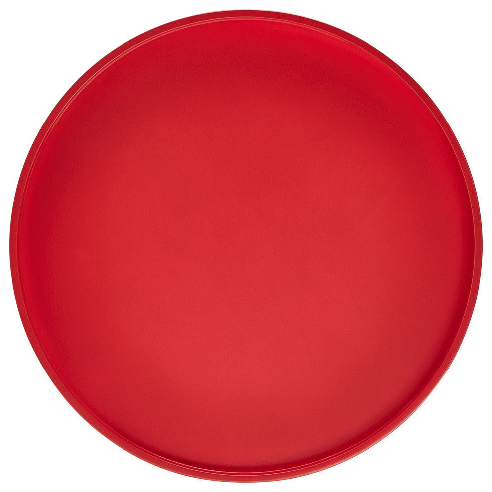 Zoe Retro, Mid Century Modern Tray Top Side Table, Red