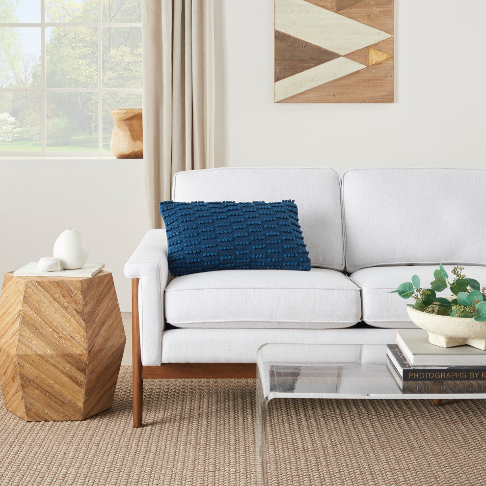 Mina Victory GC380 Throw Pillow, Navy, 12"X20"