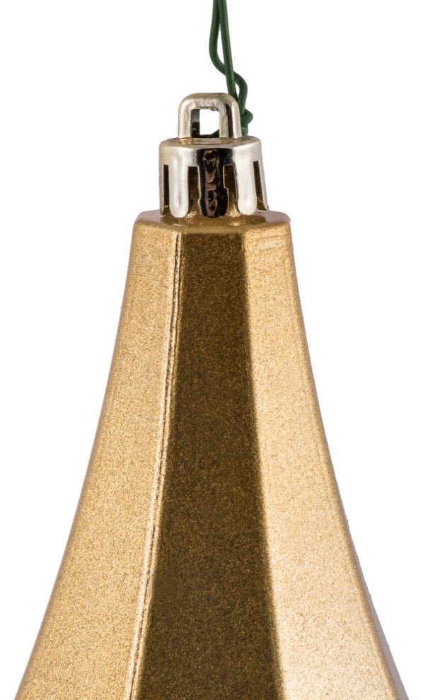 Vickerman Mc191008D 8" Gold Candy Finish Diamond Finial Ornament, Pack of 2