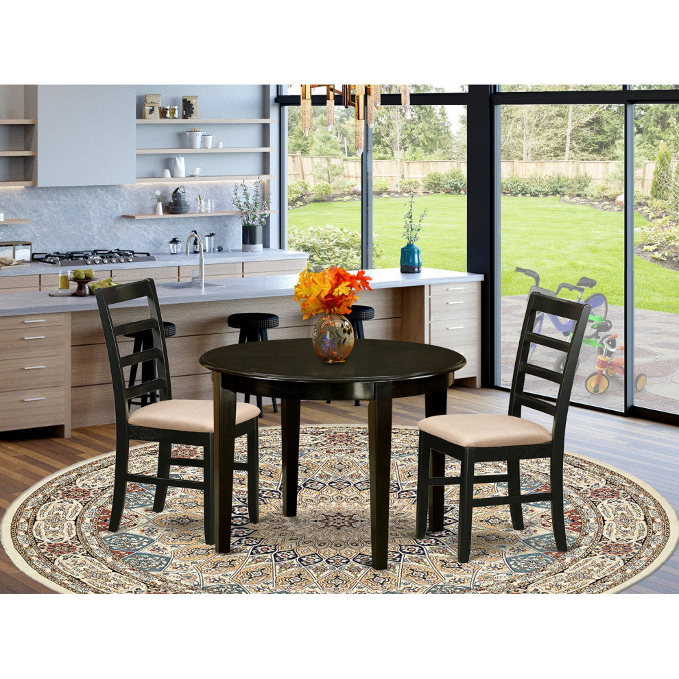 3 Pc Small Kitchen Table Set -Small Kitchen Table And 2 Dinette Chairs