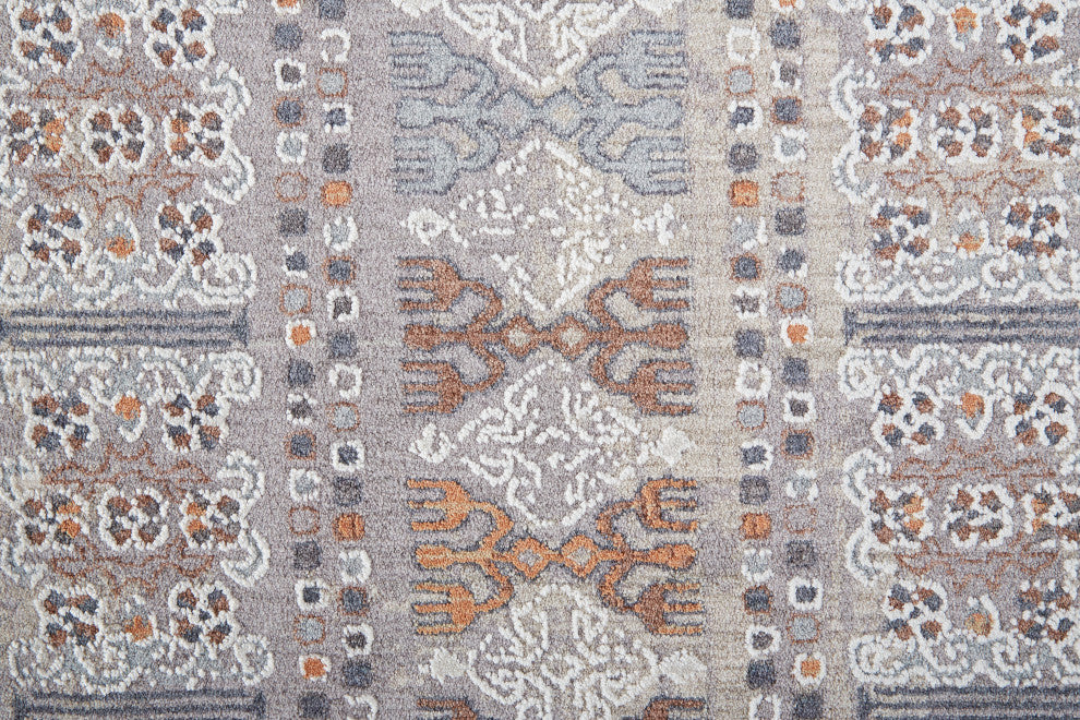 Weave & Wander Edwardo Southwestern Tribal Rug, Orange/Gray, 1'-8" X 2'-10" Rug