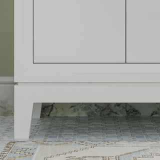 The Ezra Bathroom Vanity, Pure White, 36", Single Sink, Freestanding