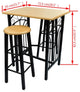 vidaXL Dining Set Table and Stool Kitchen Dining Bar Stool Dinner Table MDF