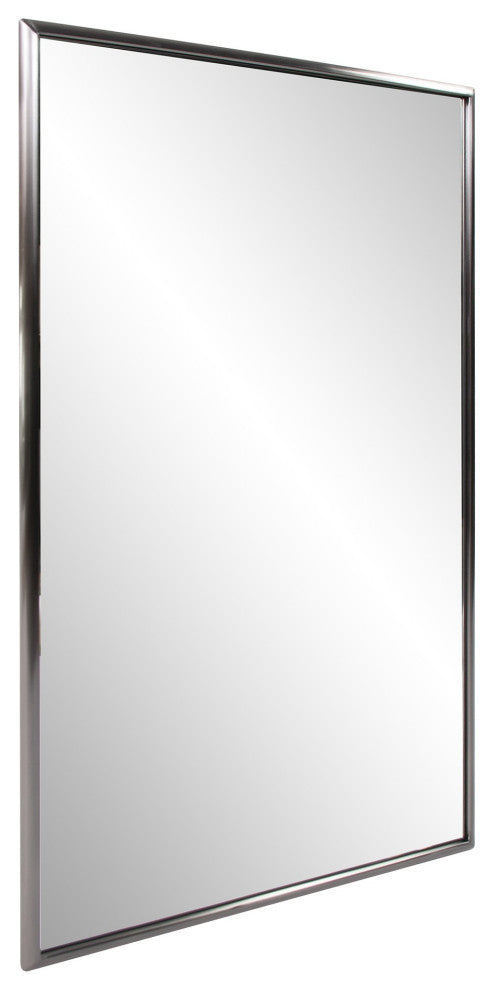 Brushed Titanium Rectangular Wall Mirror