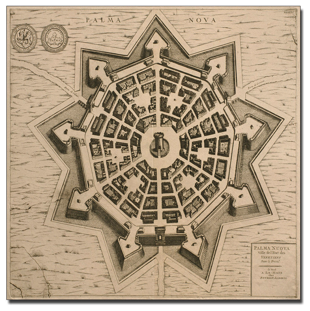 'Map of Palma Nuova, 1704' Canvas Art