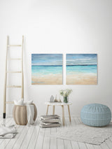 Blue Coast Diptych, 64"x32"