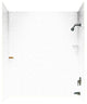 Swan 30x60x60 Solid Surface Bathtub Wall Kit, Arctic Granite