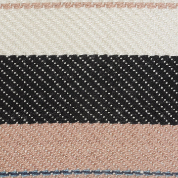 Multicolored Mid-Century Stripe Throw Pillow