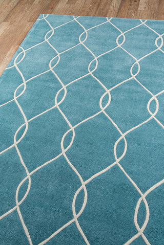 Momeni Bliss Bs-12 Striped Rug, Teal, 5'0"x7'6"