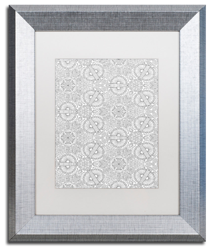 Hello Angel 'Kaleidoscope Three' Art, Silver Frame, White Mat, 14x11