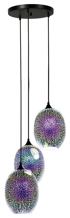 MIRODEMIÂ® Gourdon 3D Colorful Starry Sky Pendant Lamp, B3t
