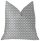 Object Lens Blue and Beige Luxury Throw Pillow, 12"x20"