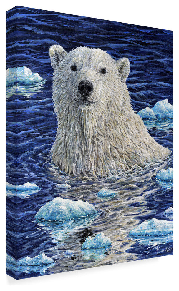 Jeff Tift 'Polar Bear Painting' Canvas Art, 47"x35"