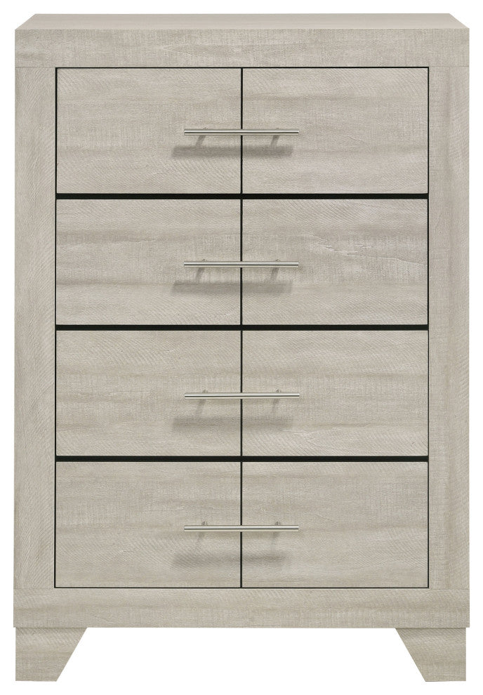 Trenton 4-drawer Bedroom Chest of Drawers Rustic Cream