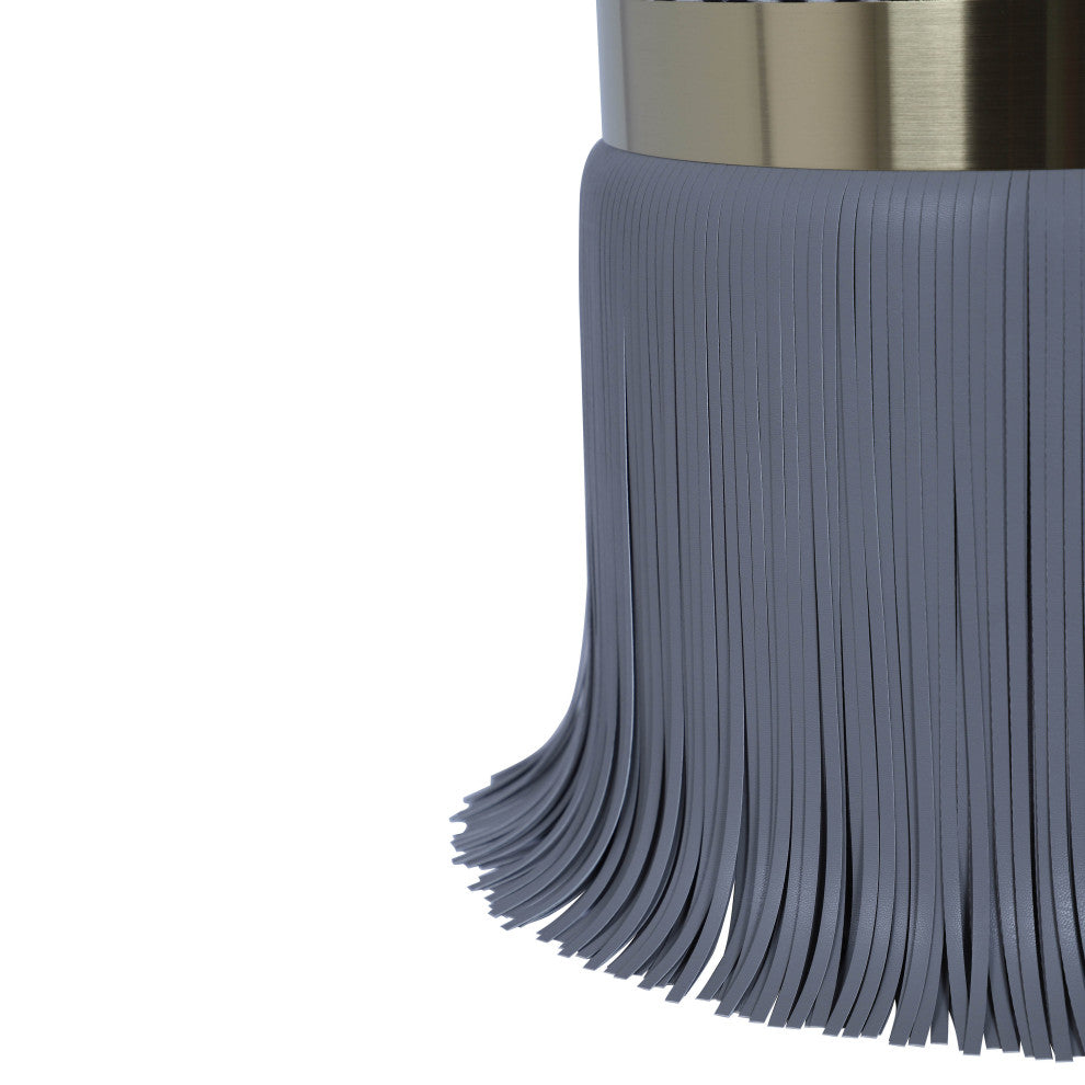 TOV Furniture Ajani Upholstered Ottoman in Grey