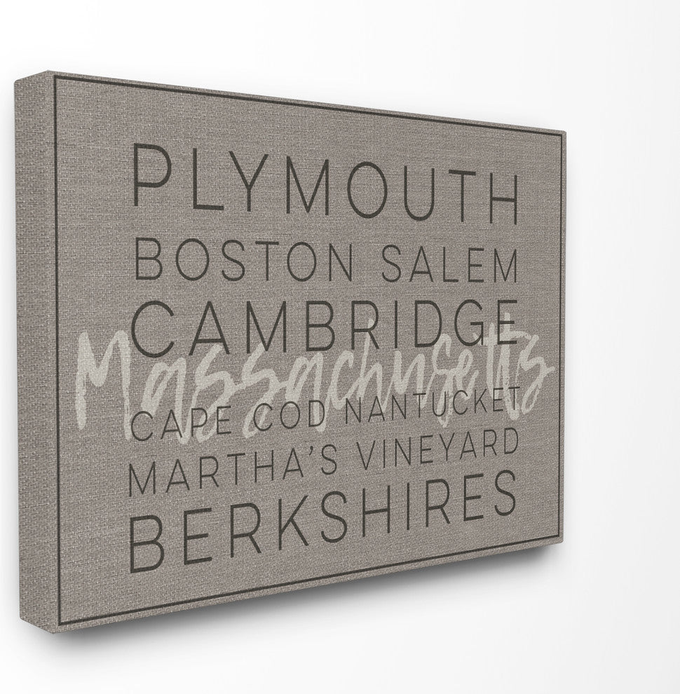 'Massachusetts Berkshires Boston Salem', Stretched Canvas, 24"x1.5"x30"