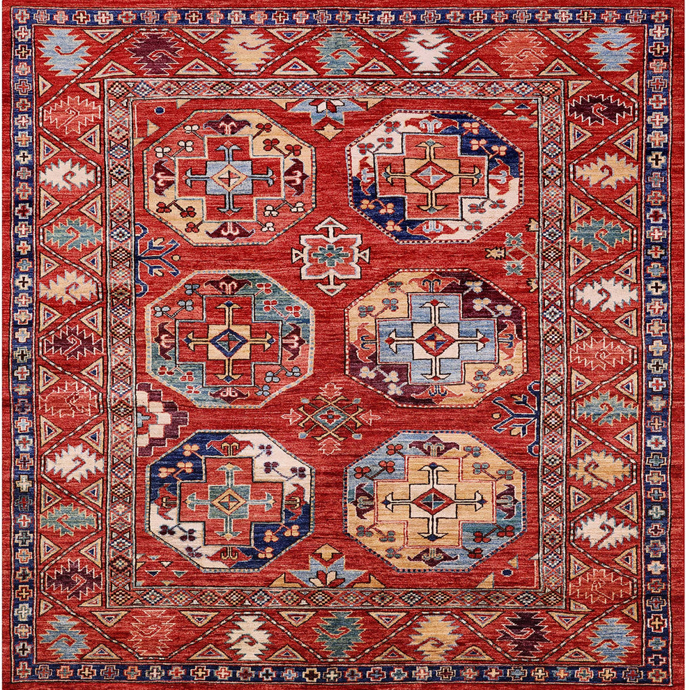 Ahgly Company Indoor Square Mid-Century Modern Area Rugs, 4' Square