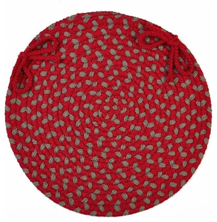 Rhody Rug Manhattan Red Brick 15" Chair Pad