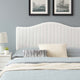 Tufted Platform Bed Frame, Queen Size, Velvet, White, Modern Contemporary