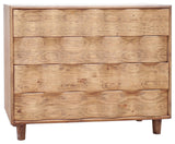 Uttermost 25337 Crawford 42"W Four Drawer Pine Wood Dresser - Light Oak