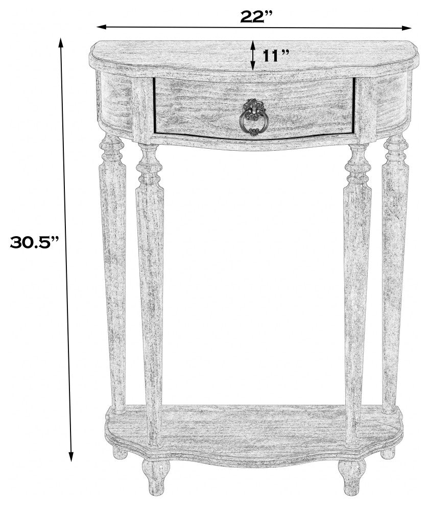 Ashby Painted Console Table, Winter Forest, Cherry Brown