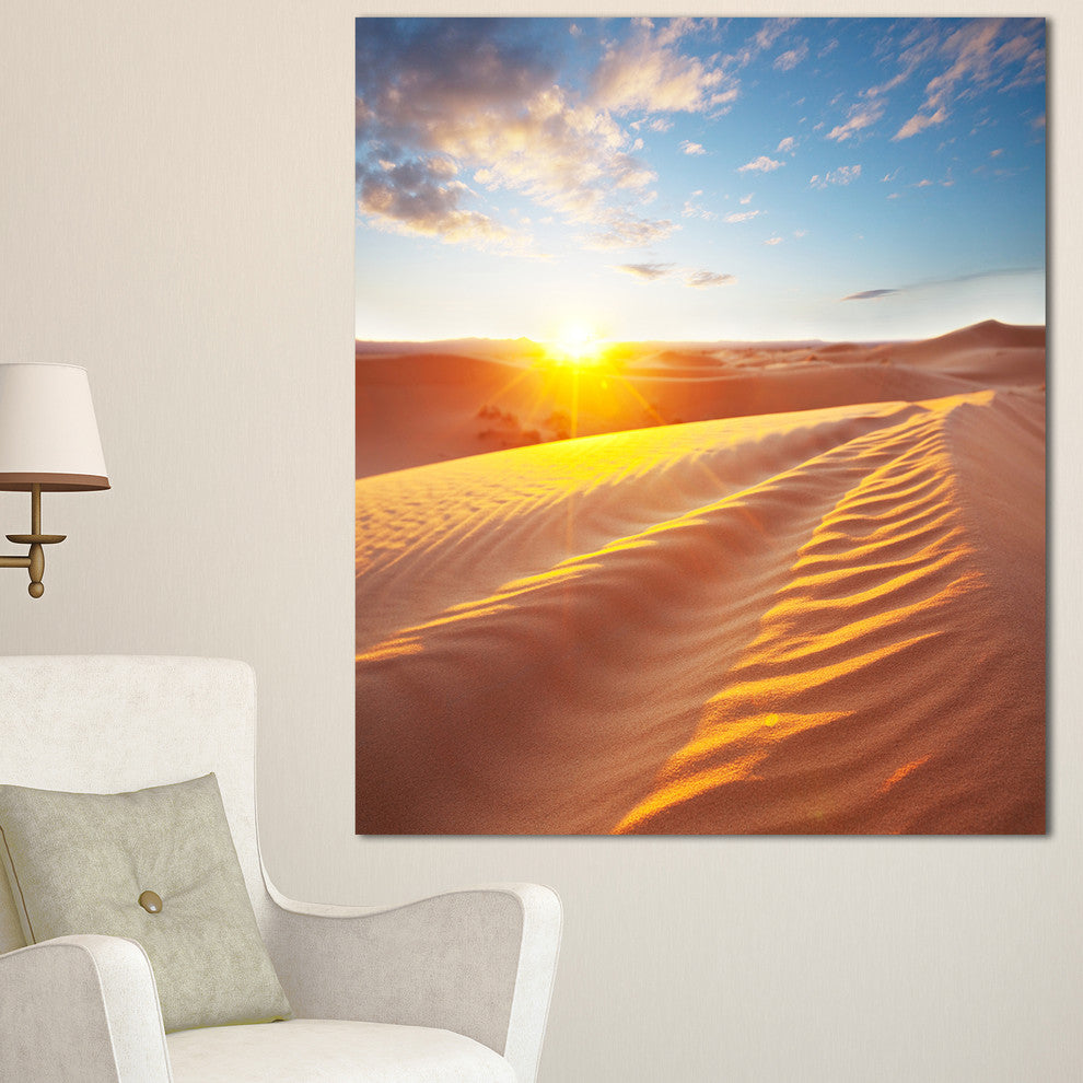 Desert Dunes Reflecting Sunset, Oversized Landscape Canvas Art, 30"x40"