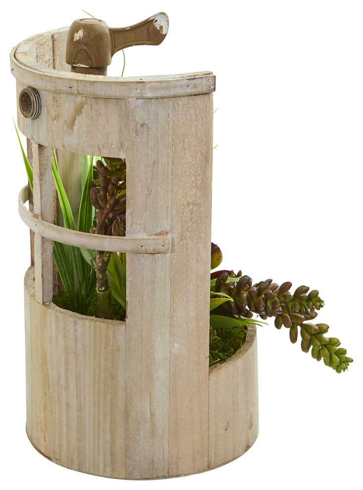 Nearly Natural Succulent Garden Artificial Plant in Decorative Planter