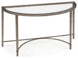 Beaumont Lane Glass Top Console Table in Antique Silver