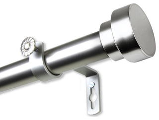 Bonnet 1" Curtain Rod, Satin Nickel, 18-28"
