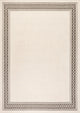 Lucia Classic Diamond Border Indoor/Outdoor Area Rug, Cream/Black, 3x5